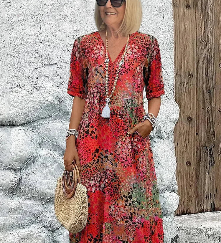 Elena | Vestido midi vibrante