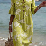 Daniela | Vestido de Playa Ligero con Estampado Floral