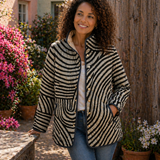 Valentina | Chaqueta Acolchada Retro con Círculos