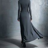 Laura ❘ Vestido maxi con nudo lateral