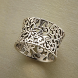 Carolina - Anillo Hueco de Plata Vintage