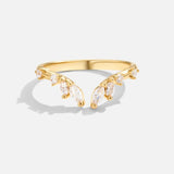 Noelia - Anillo de Vino de Cristal Dorado