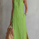 Aurora | Vestido Midi Sin Mangas con Detalles de Encaje