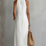 Aurora | Vestido Midi Sin Mangas con Detalles de Encaje