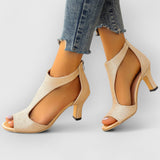 Nessa | Sandalias Ortopédicas Con Tacón Y Recorte
