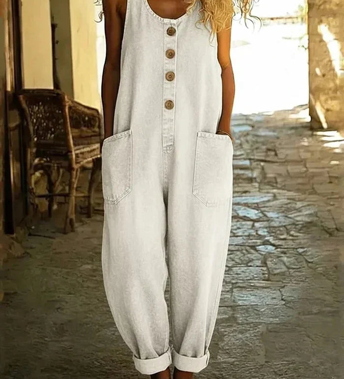 Valeria | Mono Vaquero de Tirantes Estilo Vintage