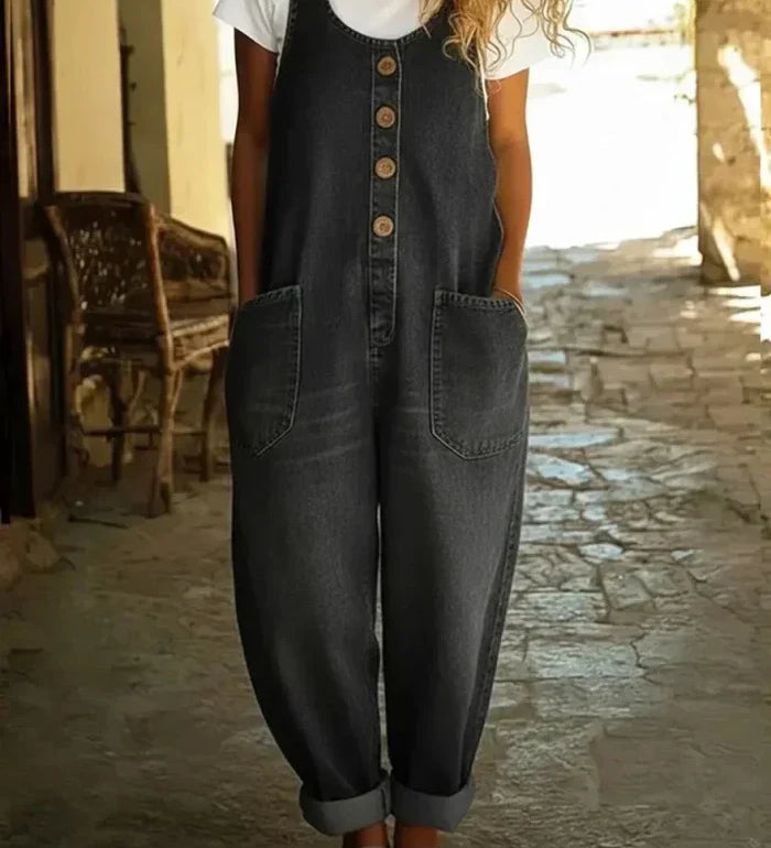 Valeria | Mono Vaquero de Tirantes Estilo Vintage