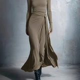 Laura ❘ Vestido maxi con nudo lateral